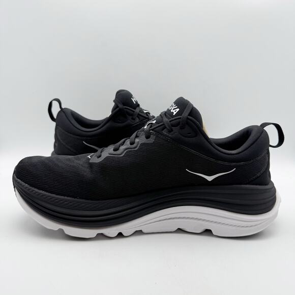 Hoka Womens Gaviota 5 Running Sneakers US 12 Wide Black Athletic EUC - Picture 7 of 14